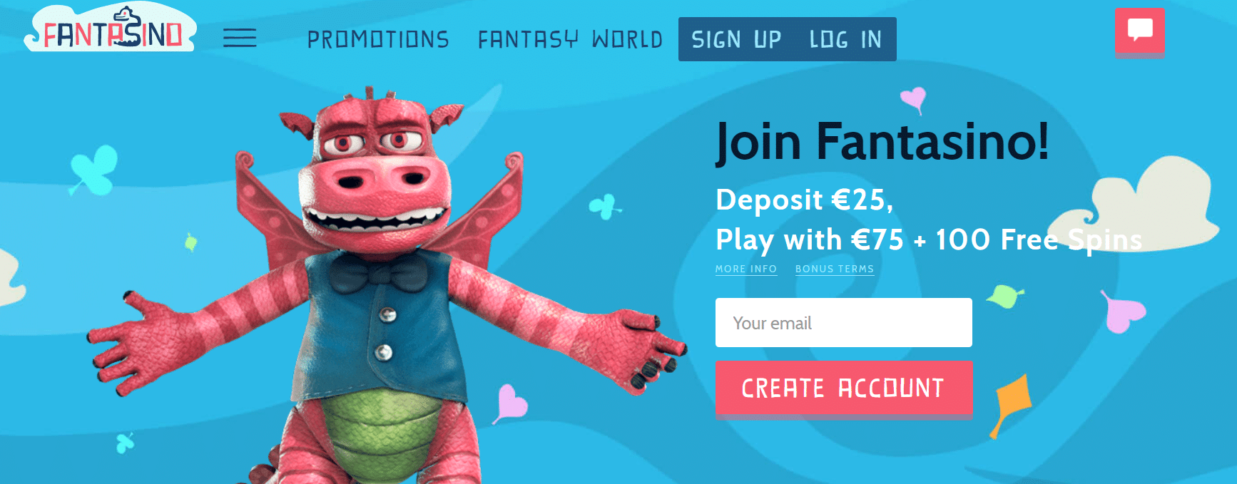 Fantasino Casino lobby